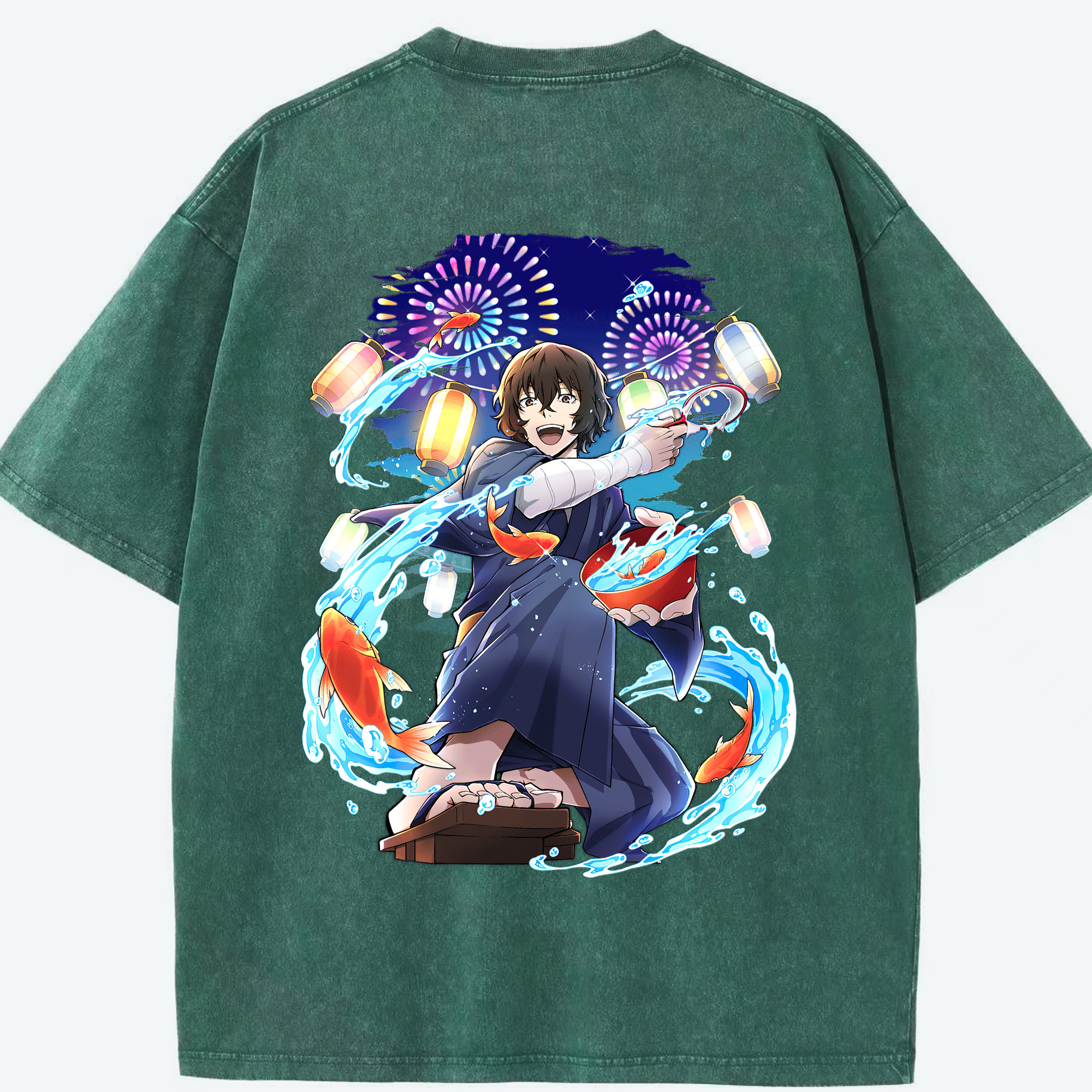 （画像用） 文豪ストレイドッグス Bungo Stray Dogs 綿100% ヴィンテージ風 半袖Tシャツ（背面プリント）